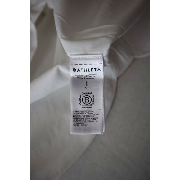 Athleta 882549-01 Women's Sz S White Oversized L/S Button-Up Poplin Top Blouse - Picture 11 of 13
